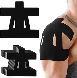 12 Count Kinesiology Tape for Shoulder Pain Relief Pre Cut Sports Waterproof Breathable Enhance