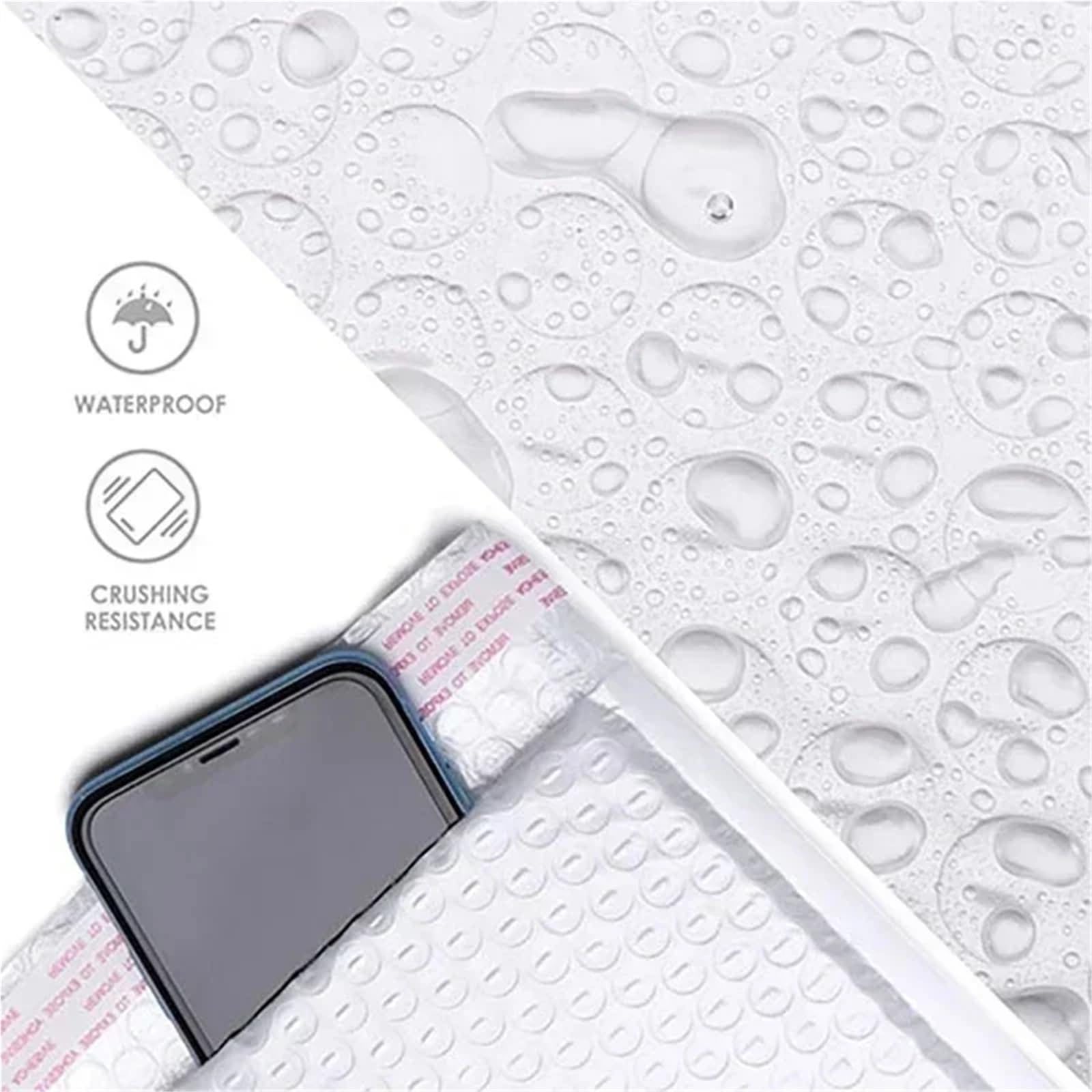 Buste imbottite autosigillanti bianche di varie dimensioni 50/100 PZ(100pcs,L-18x20cm)