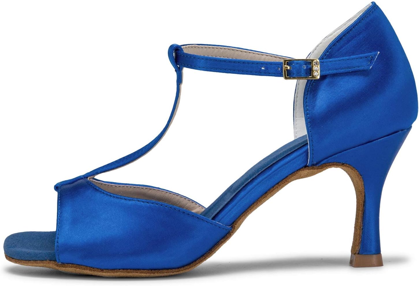 JIAJIA 20511 Women's Satin Sandals Flared Heel Latin Salsa Performance Dance Shoes - Image 4