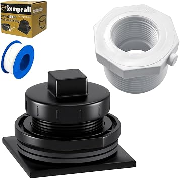 Stock Tank Drain Plug Kit Include 1-1/4" x 3/4" Pipe Reducer Hex Bushing Fit for rubbermaid commercial 50 70 100 150 300 Gallon Stock Tanks Five Years Free Replacement