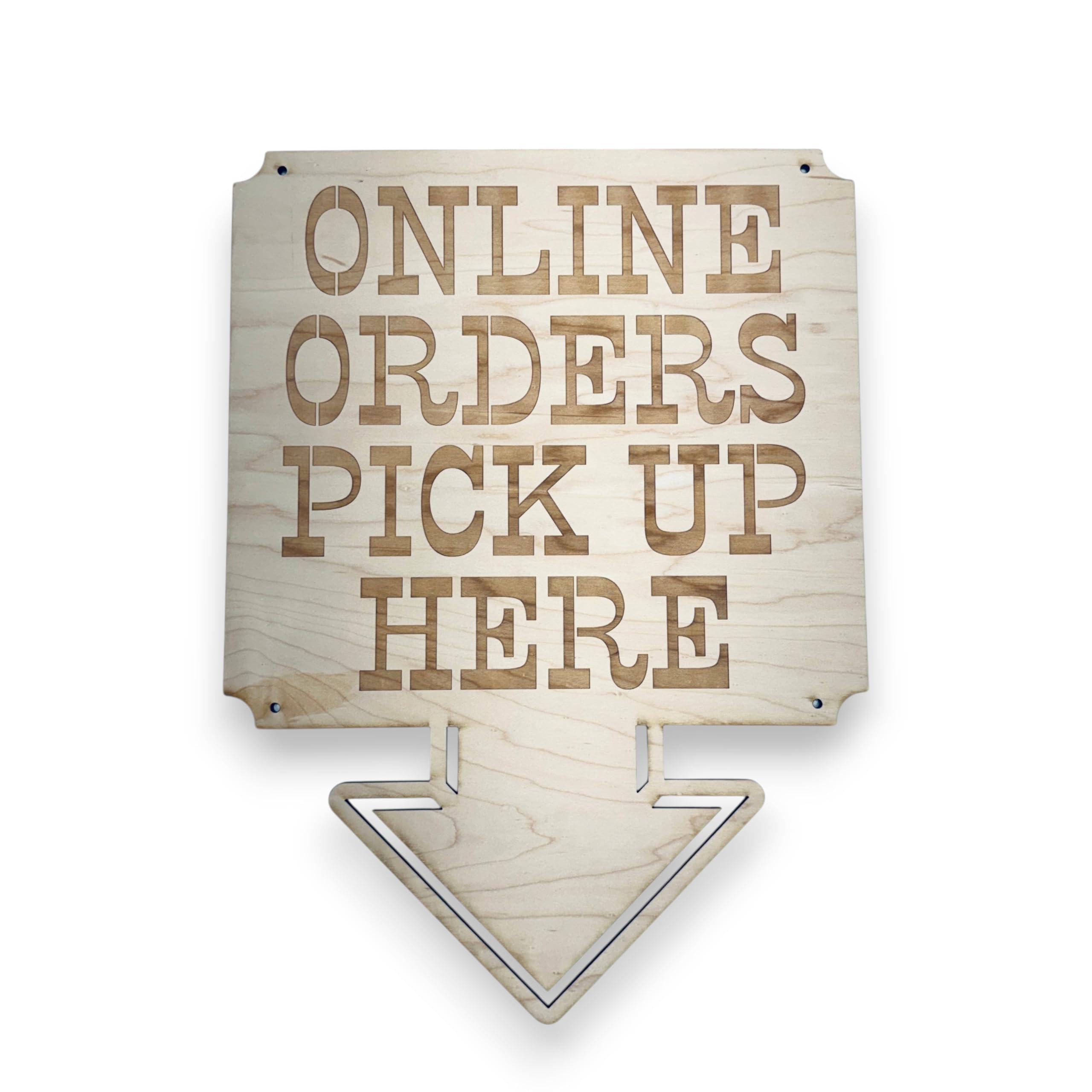 Amazon.com: Online Orders Pick up Here 13x17 Sign Raw Wood : Home