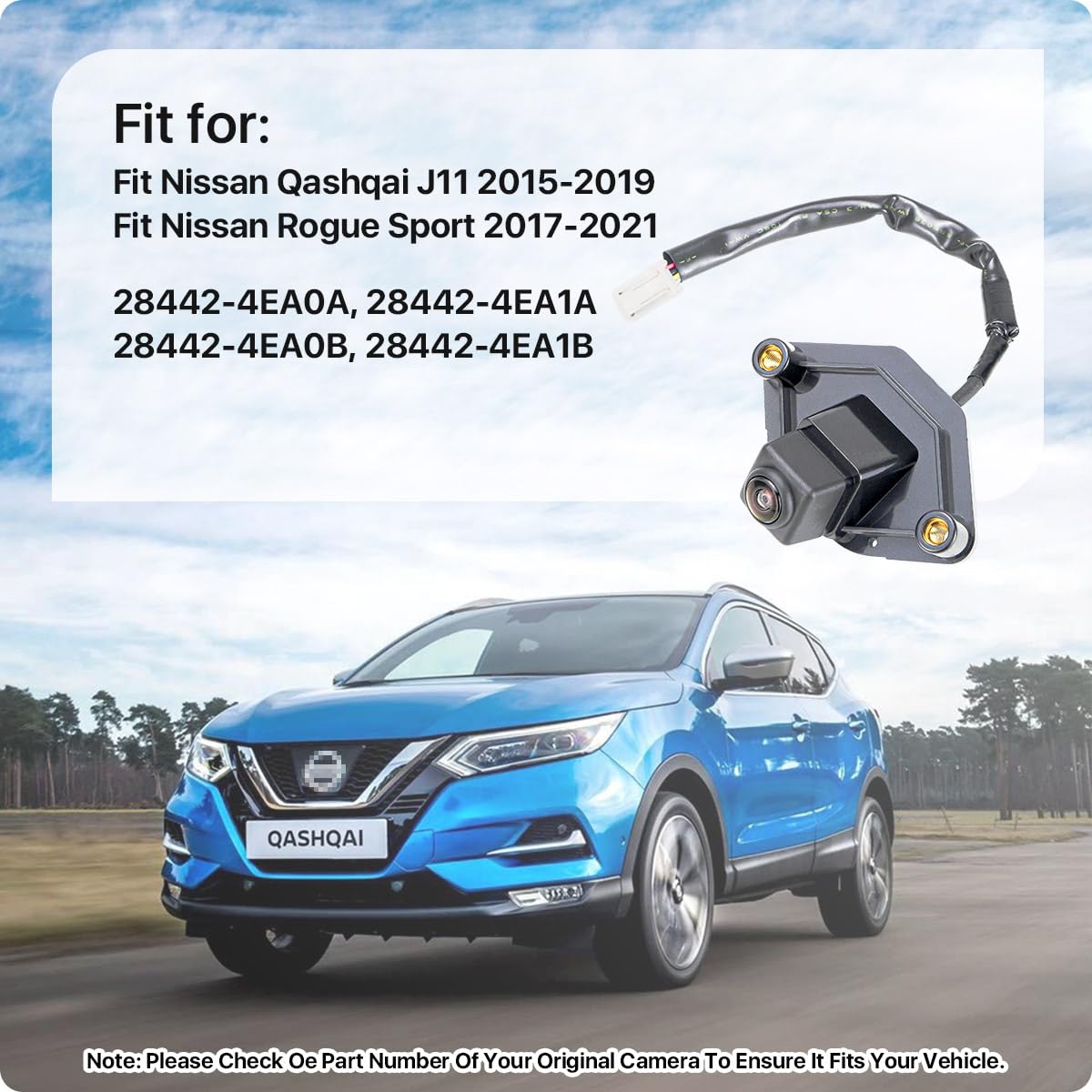 Telecamera Frontale Per Parcheggio Clear Imaging 284F1 4EA0A Per Nissan Rogue Sport (2017-2019)