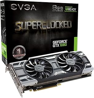 EVGA GeForce GTX 1080 SC GAMING ACX 3.0, 8GB GDDR5X, LED, DX12 OSD Support (PXOC) Graphics Card 08G-P4-6183-KR