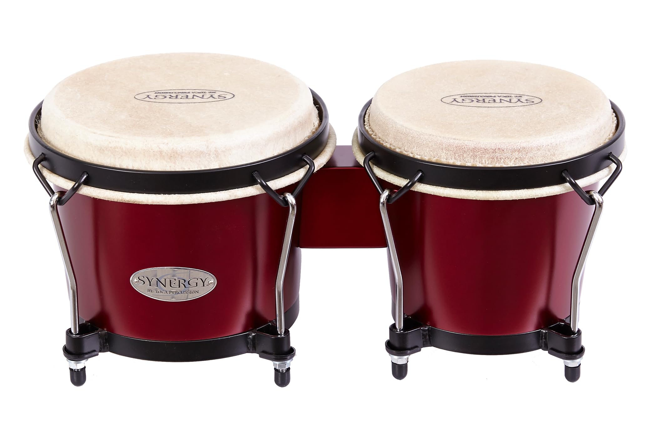 Toca Synergy Wood Bongos 6" & 6 3/4 Matte Racing Red 2100RRD