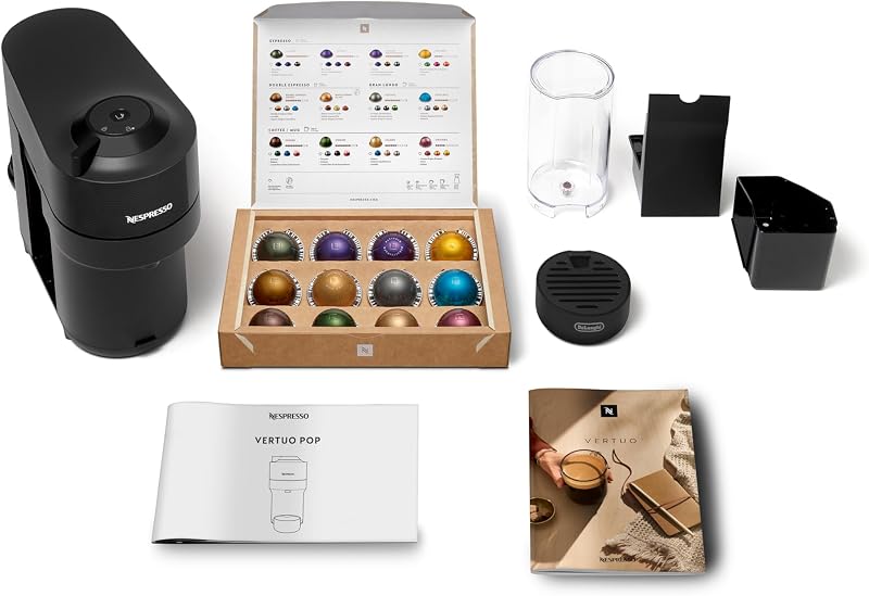 Nespresso De'Longhi Vertuo Pop ENV90.B kapszulás kávéfőző fekete
