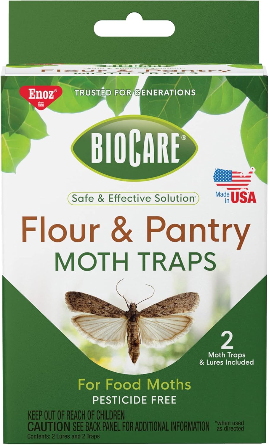 Enoz BioCare Pantry & Flour Moth Trap2 Traps with Pheromone Lures