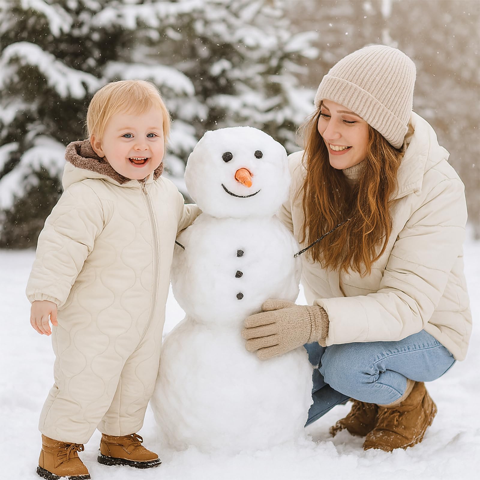 Yanmucy Traje de nieve para bebé, forro polar grueso, abrigo cálido para bebé, mono de invierno para cochecito de bebé, para niñas y niños, de 0 a 24 meses