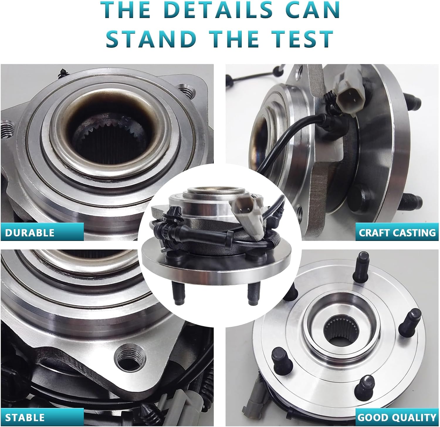 513234 Front Wheel Bearing Hub Assembly for Jeep Grand Cherokee Commander 2005 2006 2007 2008 2009 2010 (2PCS)