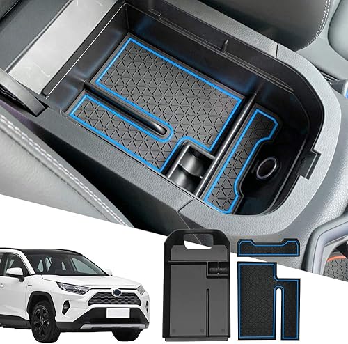 D-Lumina RAV-4 Organizador de consola central, compatible con Toyota RAV4 2019, 2020, 2021, 2022, 2023, 2024 y 2025, bandeja de almacenamiento