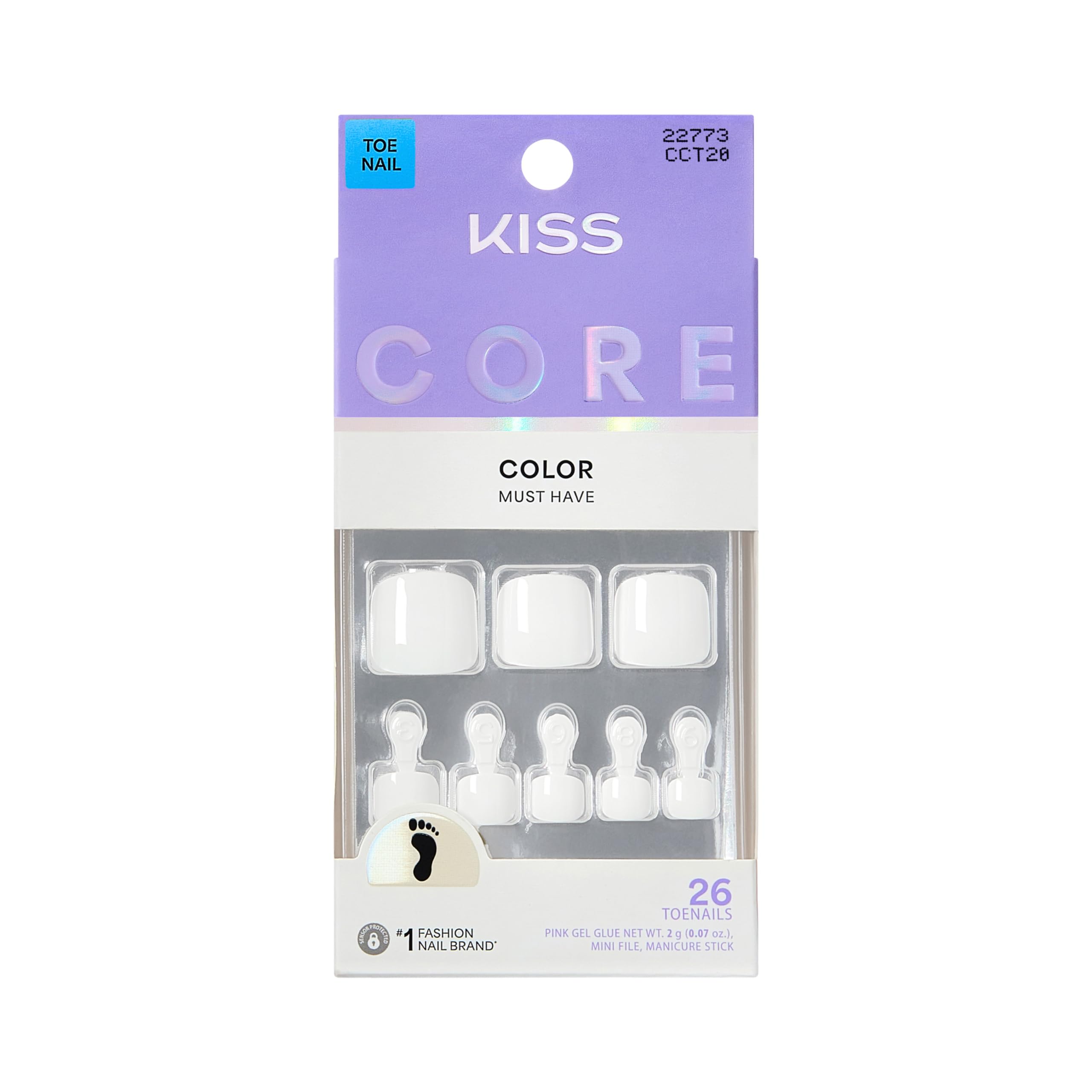 KISS CORE COLOUR TOENAILS - TOE-TALLY YOURS