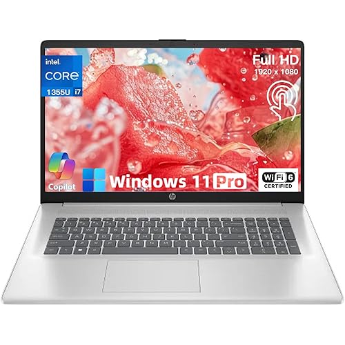 HP 15.6in Touchscreen Laptop Computer - 15.6" FHD Display, Intel i7 1355U(10-core), Intel Iris Xe Graphics, Windows 11 Pro, Wi-Fi6, Bluetooth, Accessoires (16GB RAM + 1TB SSD)
