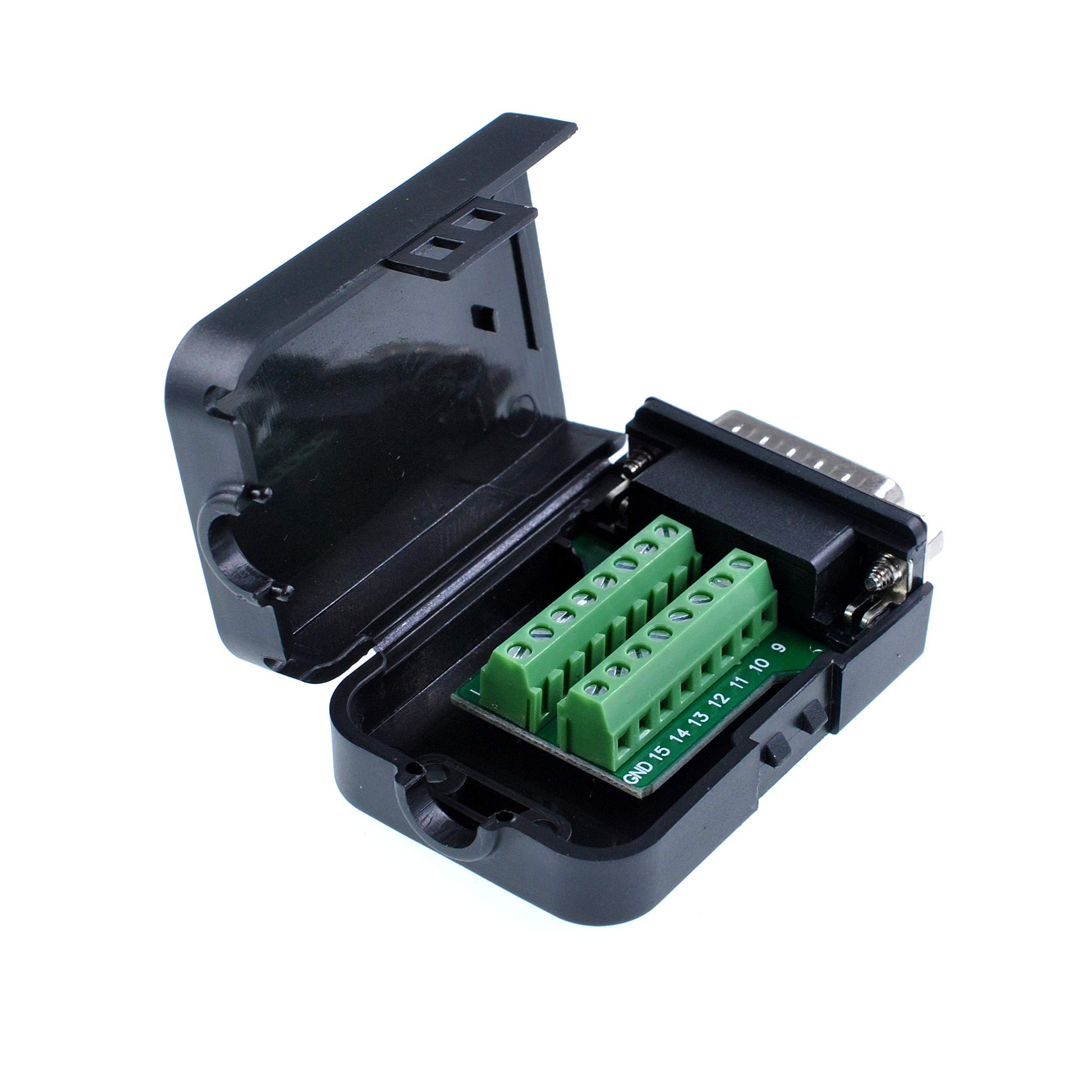 Oiyagai Adaptateur VGA, DB15 Femelle à Mâle à Angle Droit, Connecteur à