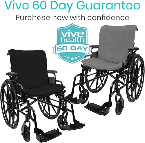 Miniatura 9 de Vive Almohadilla de piel de oveja para silla de ruedas, funda de asiento y respaldo, accesorios para aliviar el dolor de espalda para personas