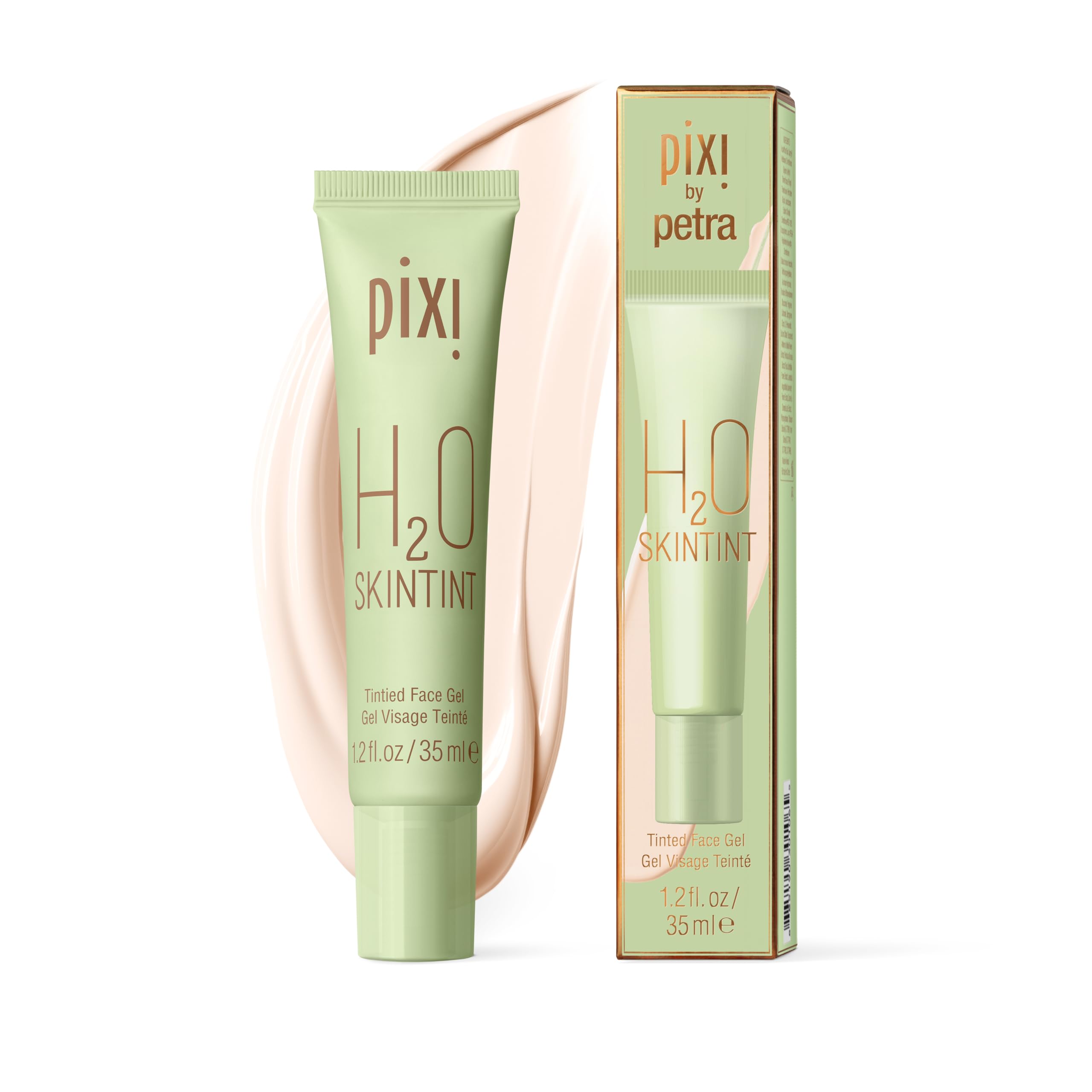 Pixi H2O SkinTint | Tinted Face Gel Moisturizer | Lightweight Hydrating Coverage with Hyaluronic Acid | Evens Skin Tone & Reduces Redness | Oil-Free