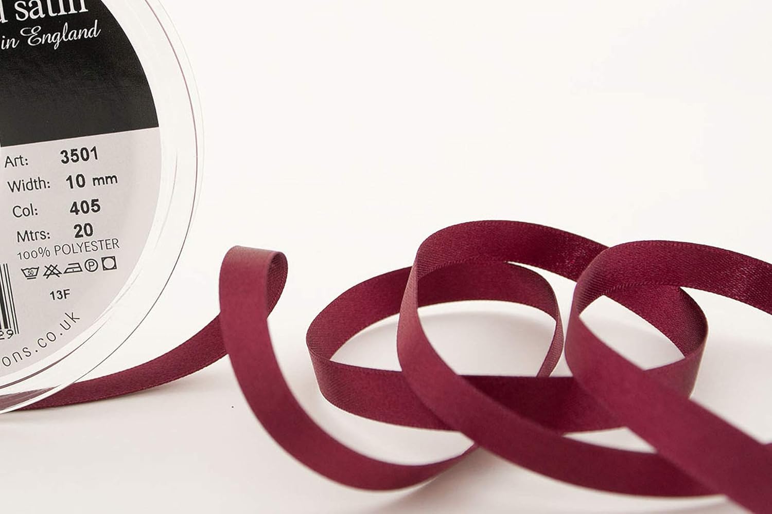 Double Satin Ribbon, Burgundy, 20 m