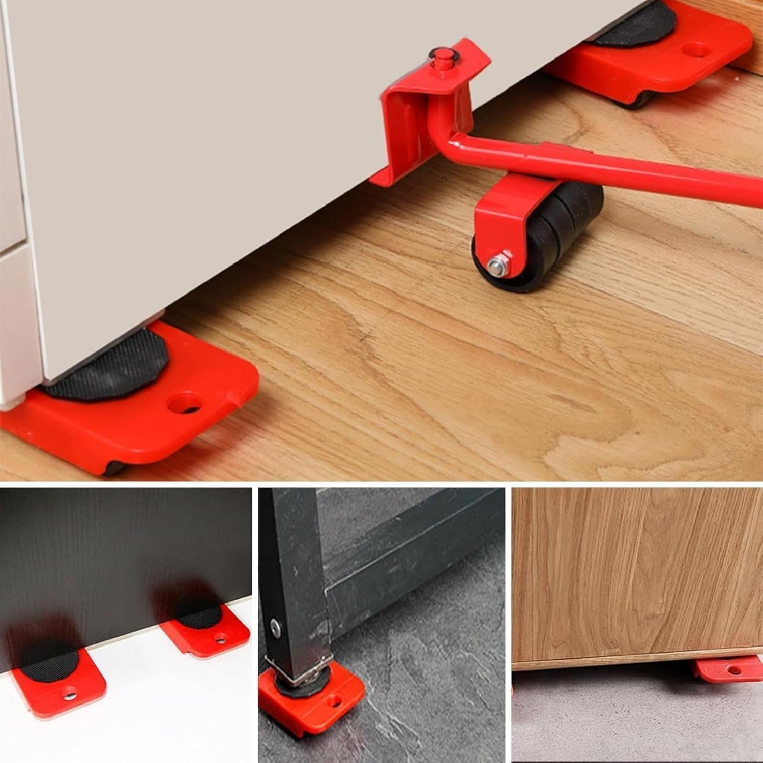 Furniture Lift, Moving Pads, Furniture Mover, Moving Roller, Heavy Duty Furniture Mover Tool Set with 4 Roller Sliders for Refrigerator, Bed, Sofa, Cabinet (Blue, 2pcs)