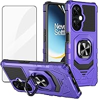 Vista 8 de Ailiber Funda para OnePlus Nord N30, One Plus N30 5G con protector de pantalla de vidrio templado, soporte de anillo para montaje magnético
