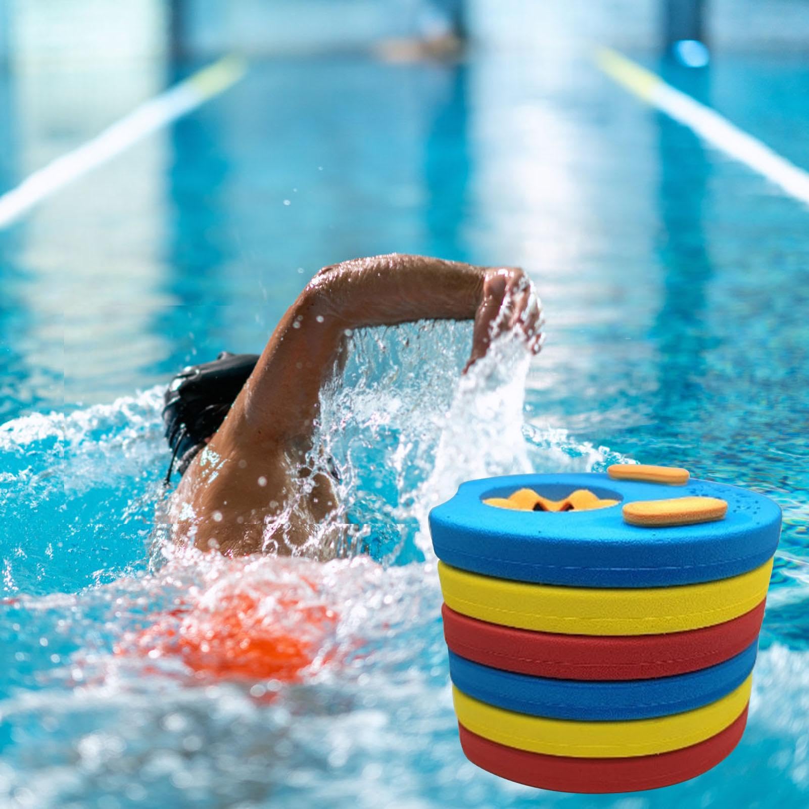 Set De 6 Brazaletes De Natación EVA Para Niños – Discos Desmontables, Flotadores Ajustables De 19 Cm Para Aprender A Nadar