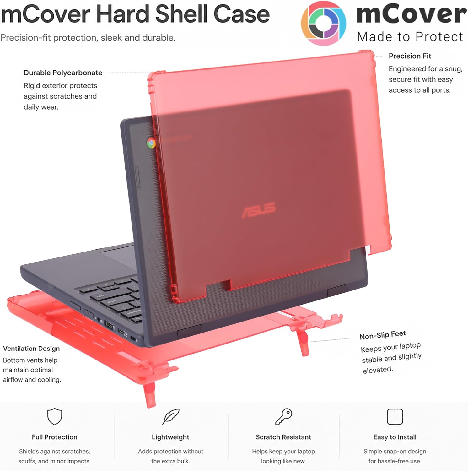 mCover Case Only Compatible for 2024~2026 11.6" ASUS Chromebook CR11 (CR1104CGA or CR1104CTA) Series Laptop Computers (NOT Fitting Any Other ASUS Models)- Purple image 4