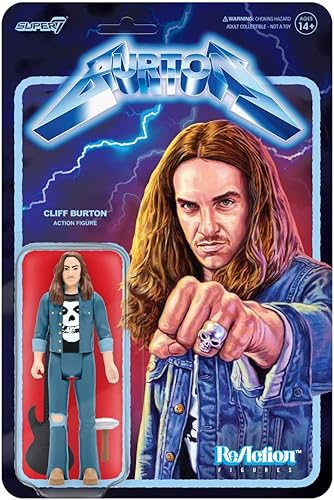 Super7 Cliff Burton - Figura de reacción de 375 pulgadas