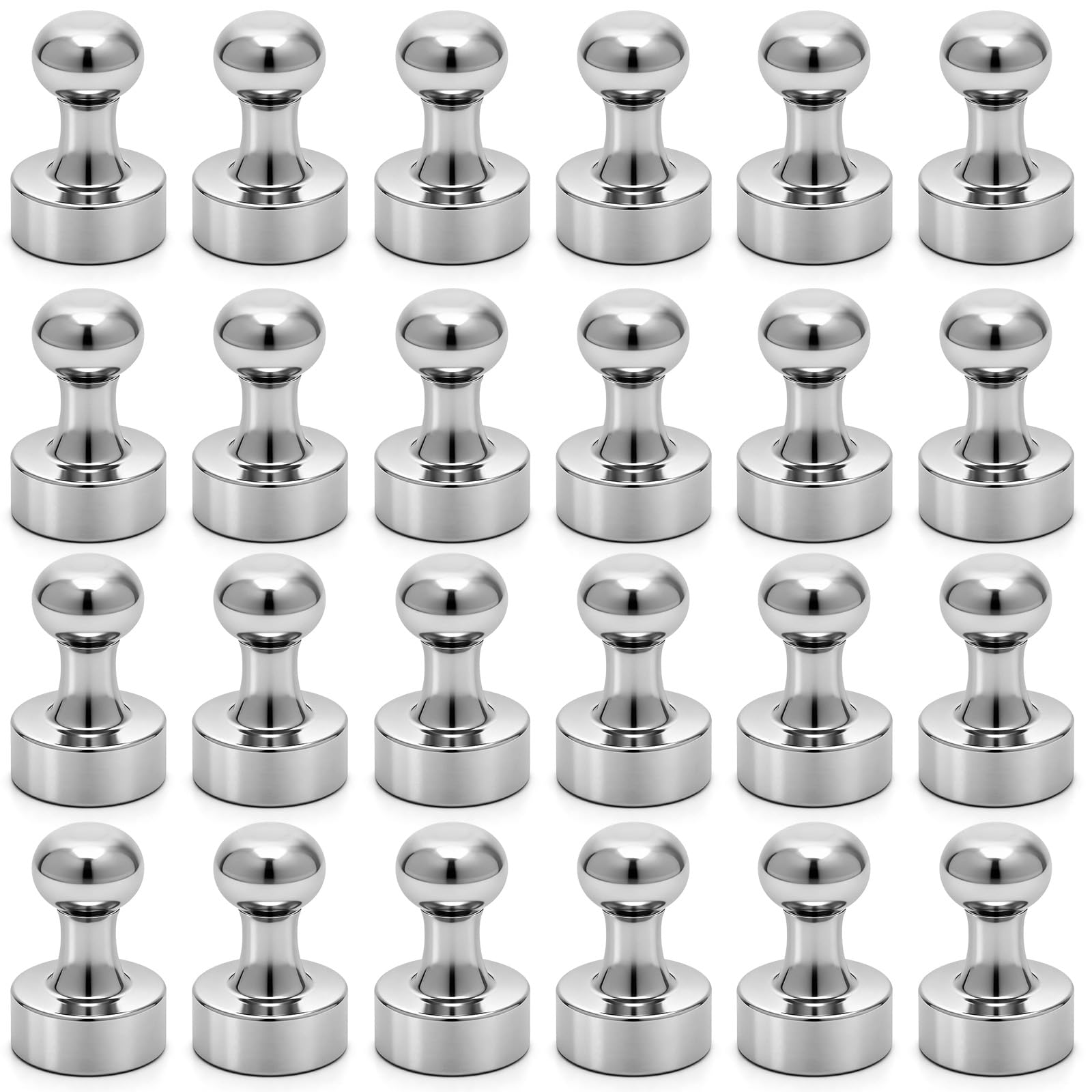 AiQInu 24 Piezas Imanes Pequeños, Imanes Neodimio Potentes, Multiusos, Nevera Magnets, Pizarra Magnética, Fuertes Tablones de Anuncios y Neveras
