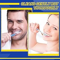 Vista 5 de Patelai 100 cepillos de dientes envueltos individualmente, a granel, desechables de viaje, cepillo de dientes de cerdas suaves, paquete individual