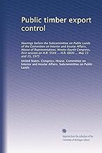 Public timber export control