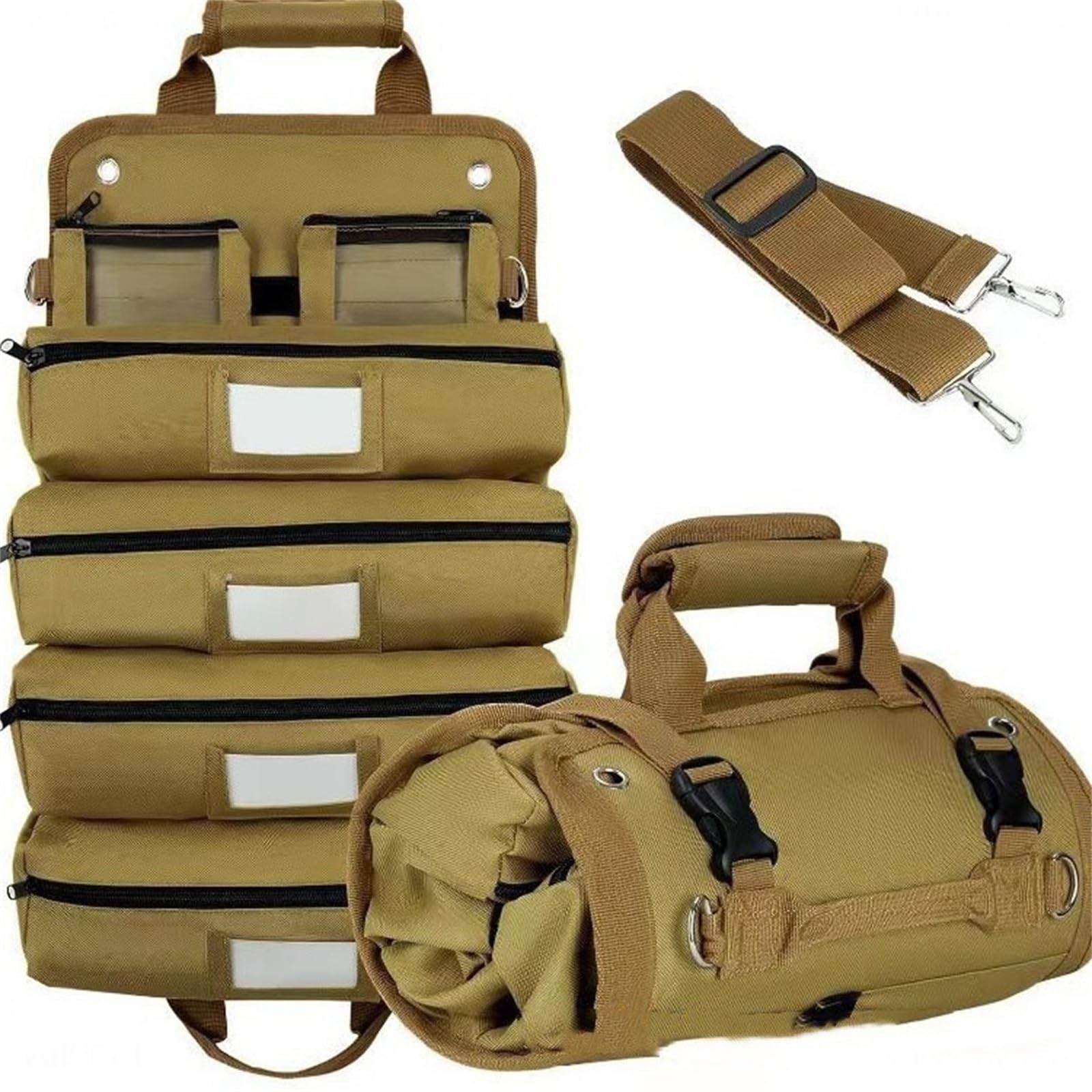 Tool Roll Bag Hardware Tool Canvas Thickened Electrician Storage Bag Roll Multi Purpose Organizer