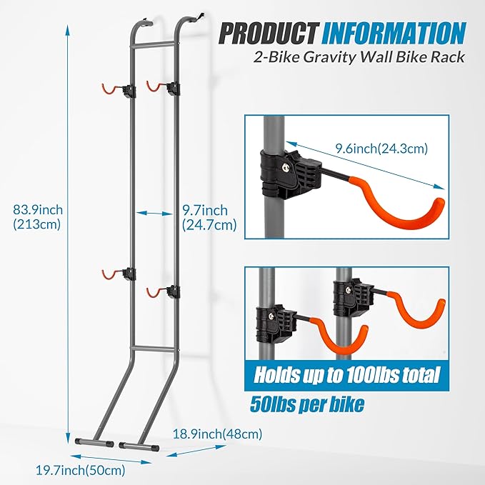Soporte para bicicletas Suchtale, 2 bicicletas, montaje en pared miniatura 2