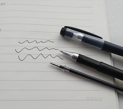 Miniatura 5 de Recambio de bolígrafo de gel de 0.020 in, 100 repuestos de bolígrafo de gel, negro, repuesto de bolígrafo de 0.020 in, repuesto de tamaño universal