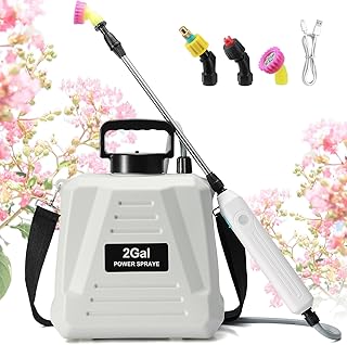 Akku Drucksprüher 8L – Elektrisch, USB-C, Verstellbar | Inkl. 3 Sprühdüsen & Schultergurt. Ideal für Gartenbewässerung und Unkrautbekämpfung.