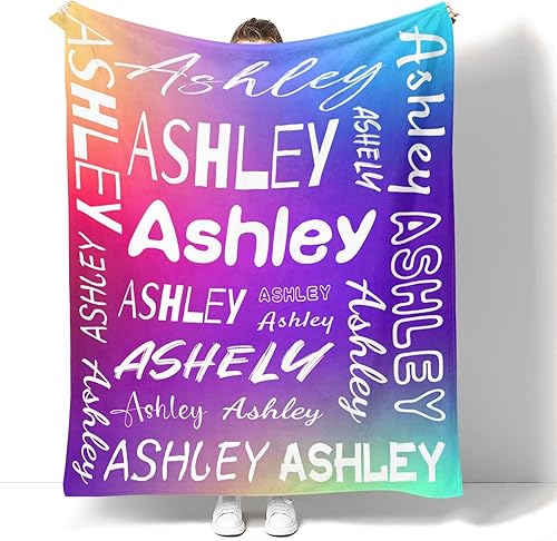 Manta de bebé personalizada con nombre, manta con nombre personalizado para niños, adultos, mujeres, hombres, niñas, niños, manta de franela