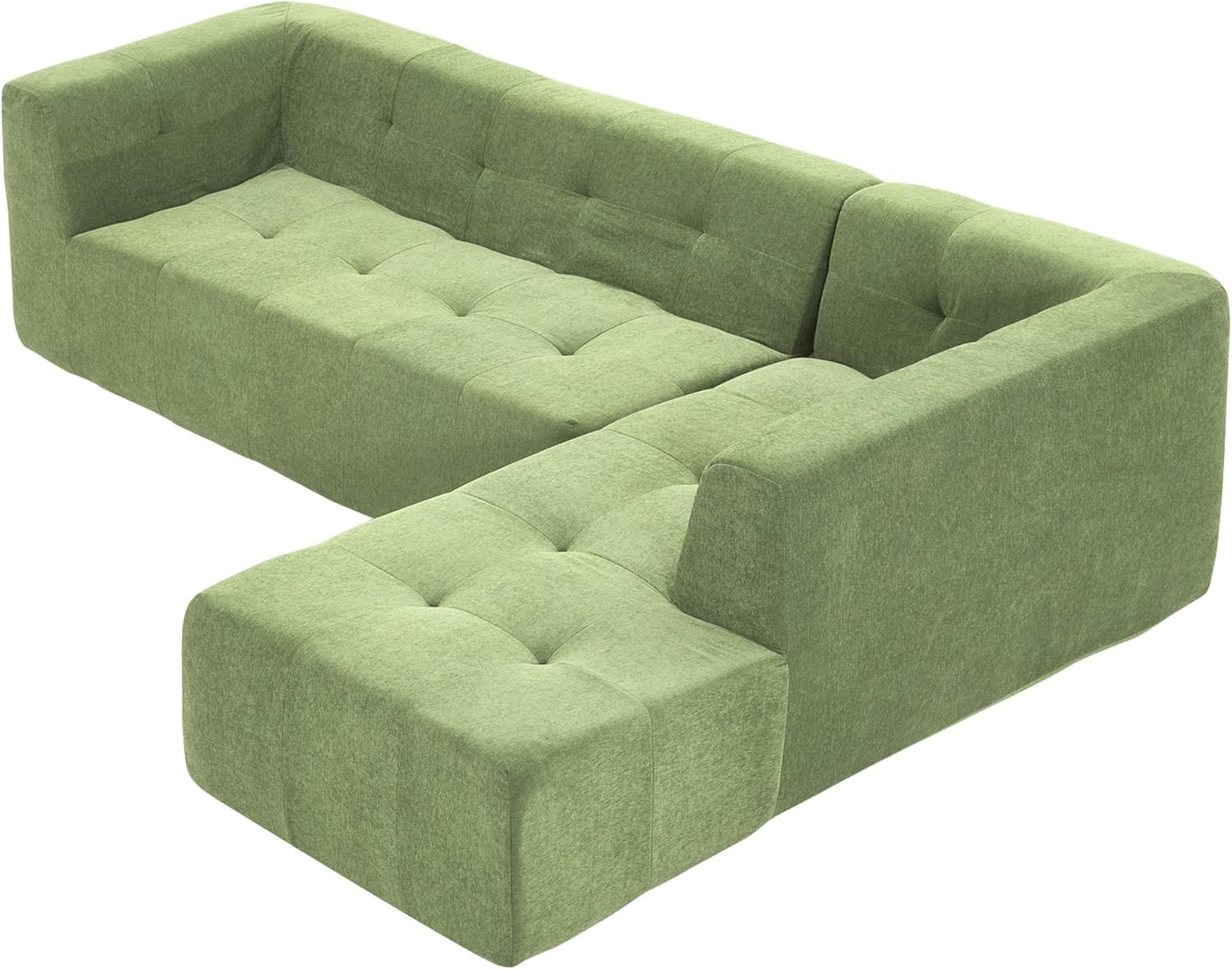 Luxury Modern LShape Modular Sectional Sofa Set, 3 Seat