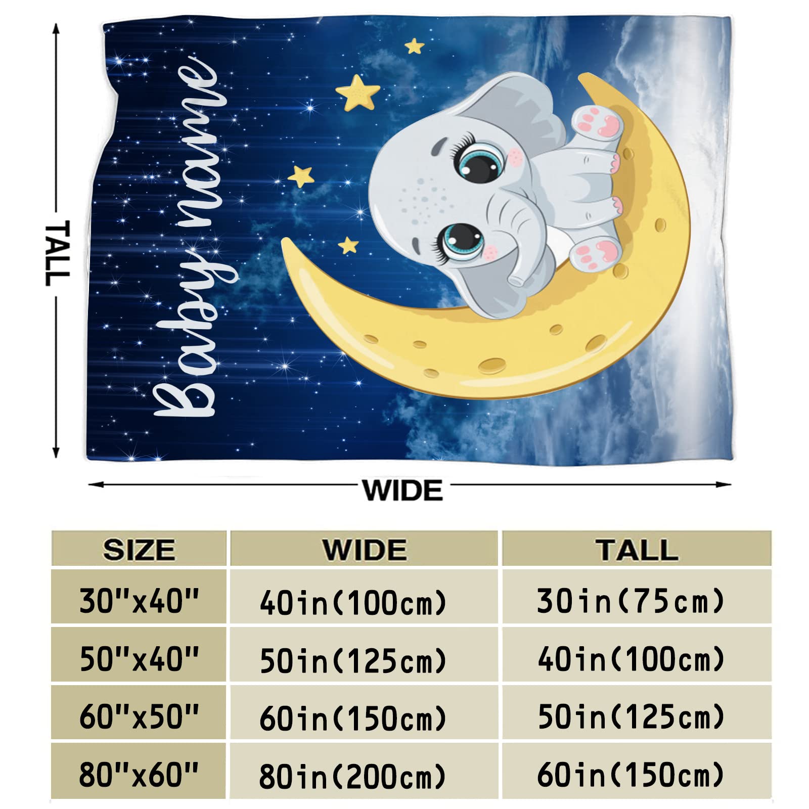 Mantas de bebé personalizadas | Manta de bebé personalizada con nombre | Manta de franela súper suave transpirable para bebé, regalos para recién nacidos (manta de bebé-A, 130 x 150 cm)