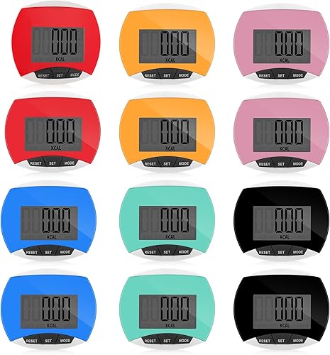 Copkim Podómetro simple para caminar, contador de pasos LCD a granel con calorías quemadas, rastreador de pasos portátil para mujeres, personas