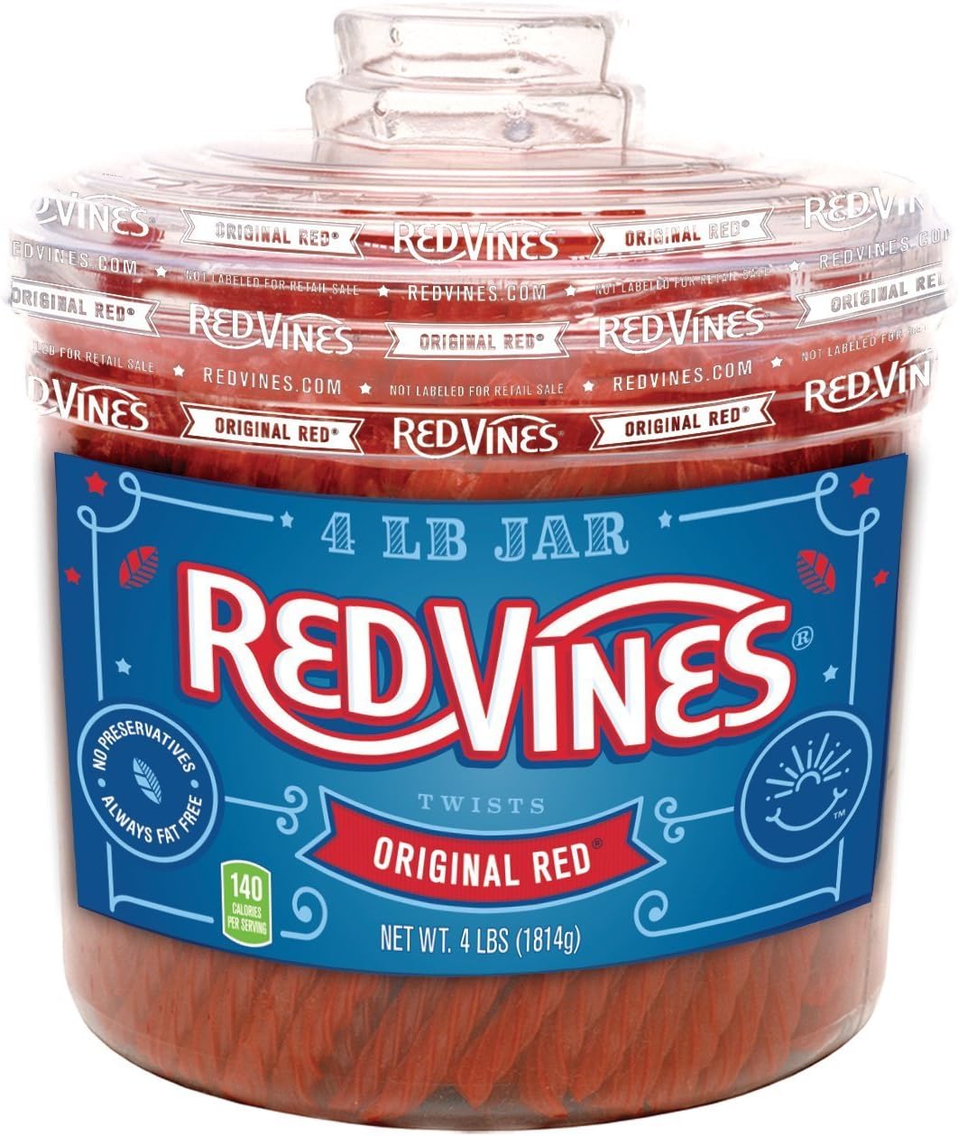 Red Original Licorice Twists (4 Pound Jar)