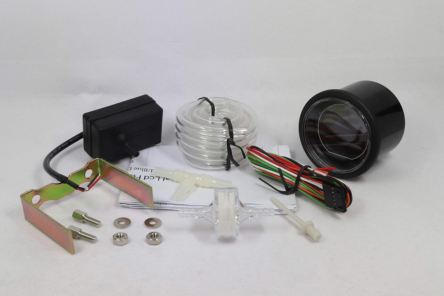 EVO Series Electronic Boost Gauge BAR White Green Backlit Included Electronic Pressure Sensor Kits