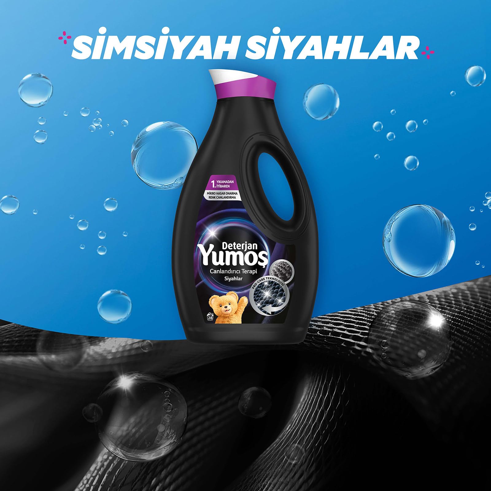 Yumoş Kolay Ütü Yumuşatıcı 1200 ml + Yumoş Sıvı Canlandırıcı Terapi Siyahlar 1690 ml (3 paketi)