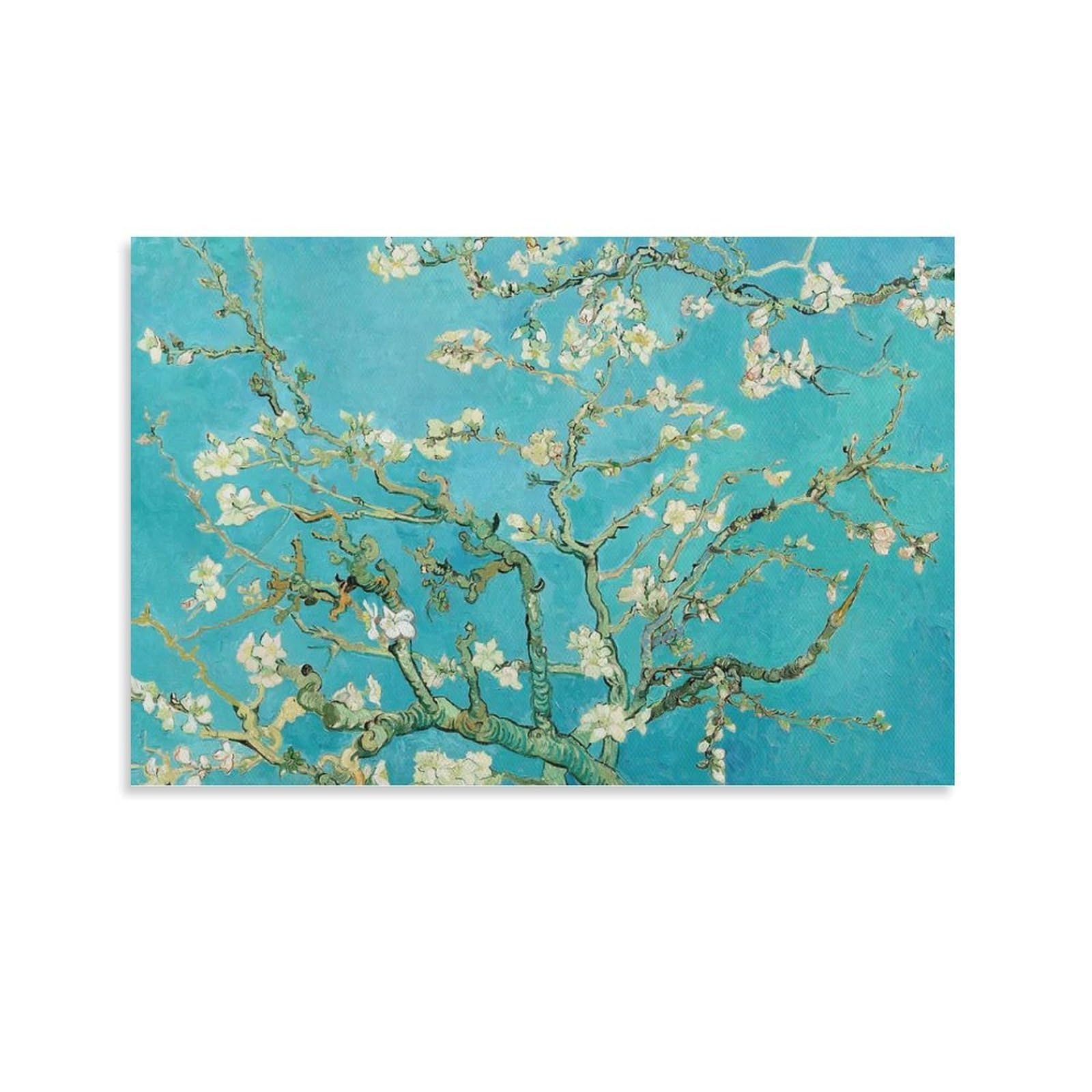 CPLVKWRQJ Plum Blossom 1 Piece Almond Blossom Tree Painting Wall Art Pieces - Nursery Canvas Wall Hanging Space Saving Ready to Hang Decor 24x36inch(60x90cm)