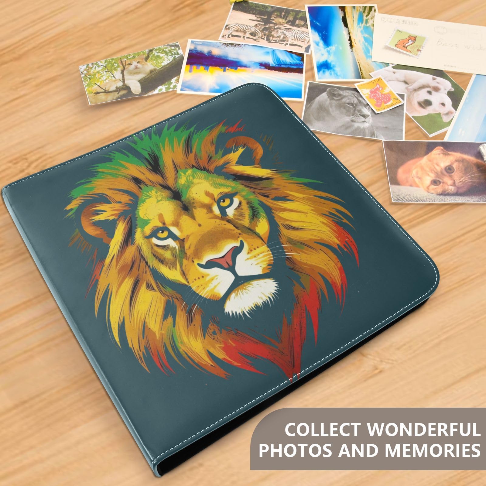 Photos et travaux de papier pour scrapbooking en cuir