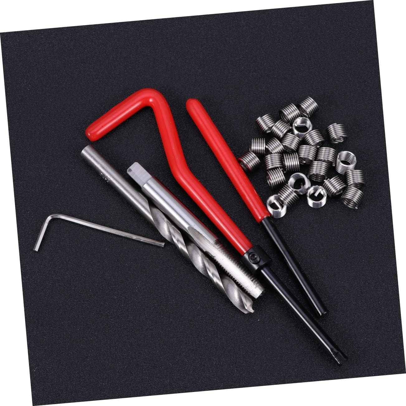Cabilock 30pcs Thread Repair Kit Helicoil Insert Installation Tool for Automotive Thread Full for Cast