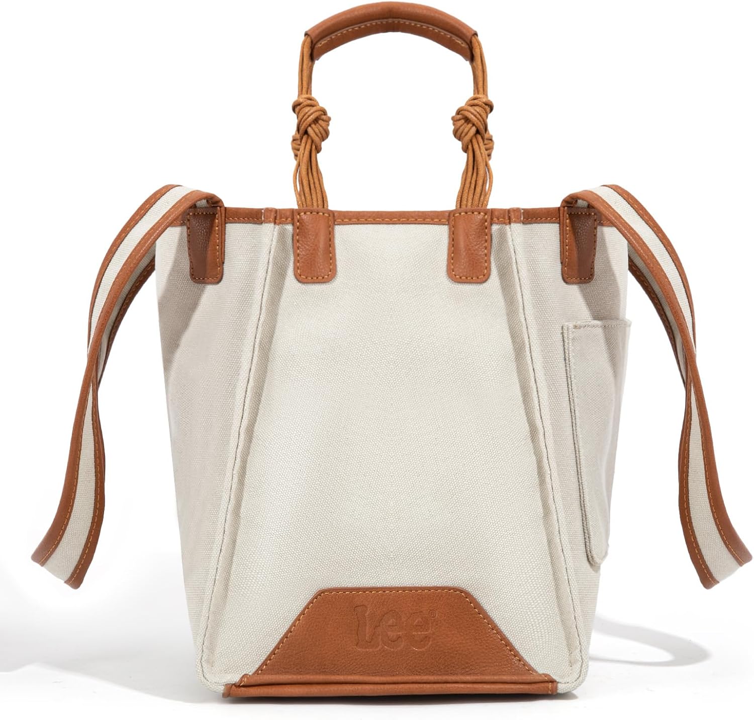 Montana West x Lee Canvas Tote Bag for Women Square Shoulder Handbag with Multiple Pockets for Work and Travel