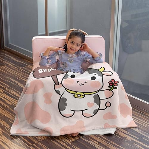 Miniatura 16 de Artsadd Personalized Baby Blanket for Boys Girls with Name, Custom Baby Name Blanket with Unicorn Pattern Customized Name Receiving Swaddle Throw