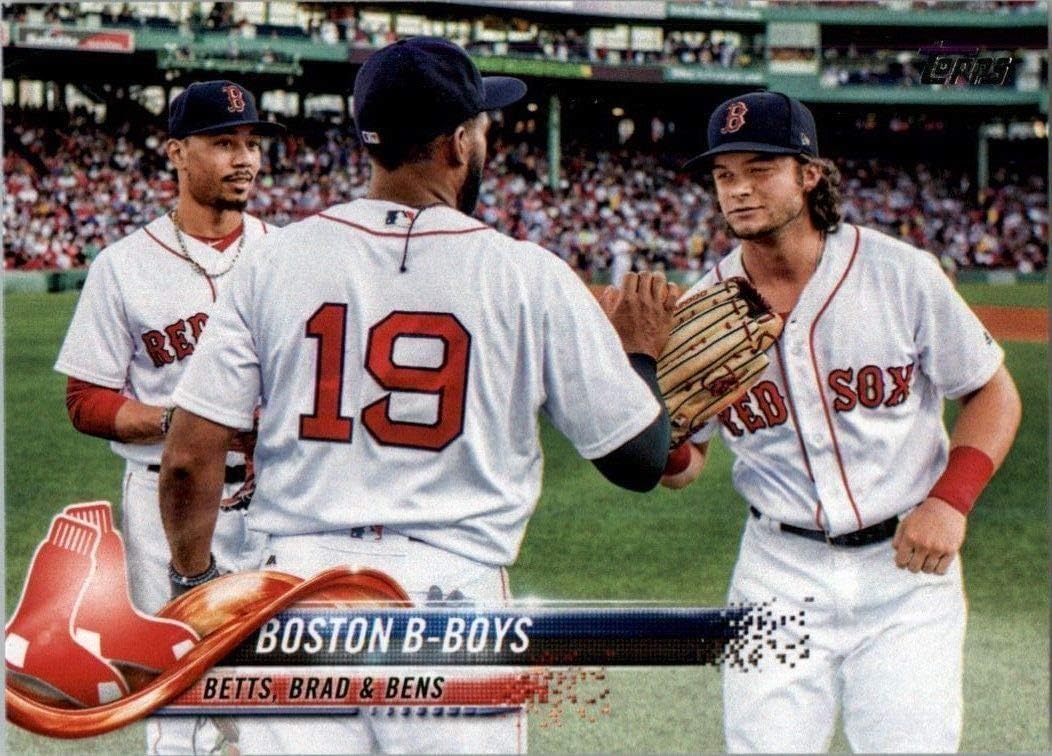 Boston Red Sox 2018 Topps Complete Mint Hand Collated 21 Card Team Set with Dustin Pedroia, Andrew Benintendi, Mookie Betts and Rafael Devers Rookie Plus World Series Champions