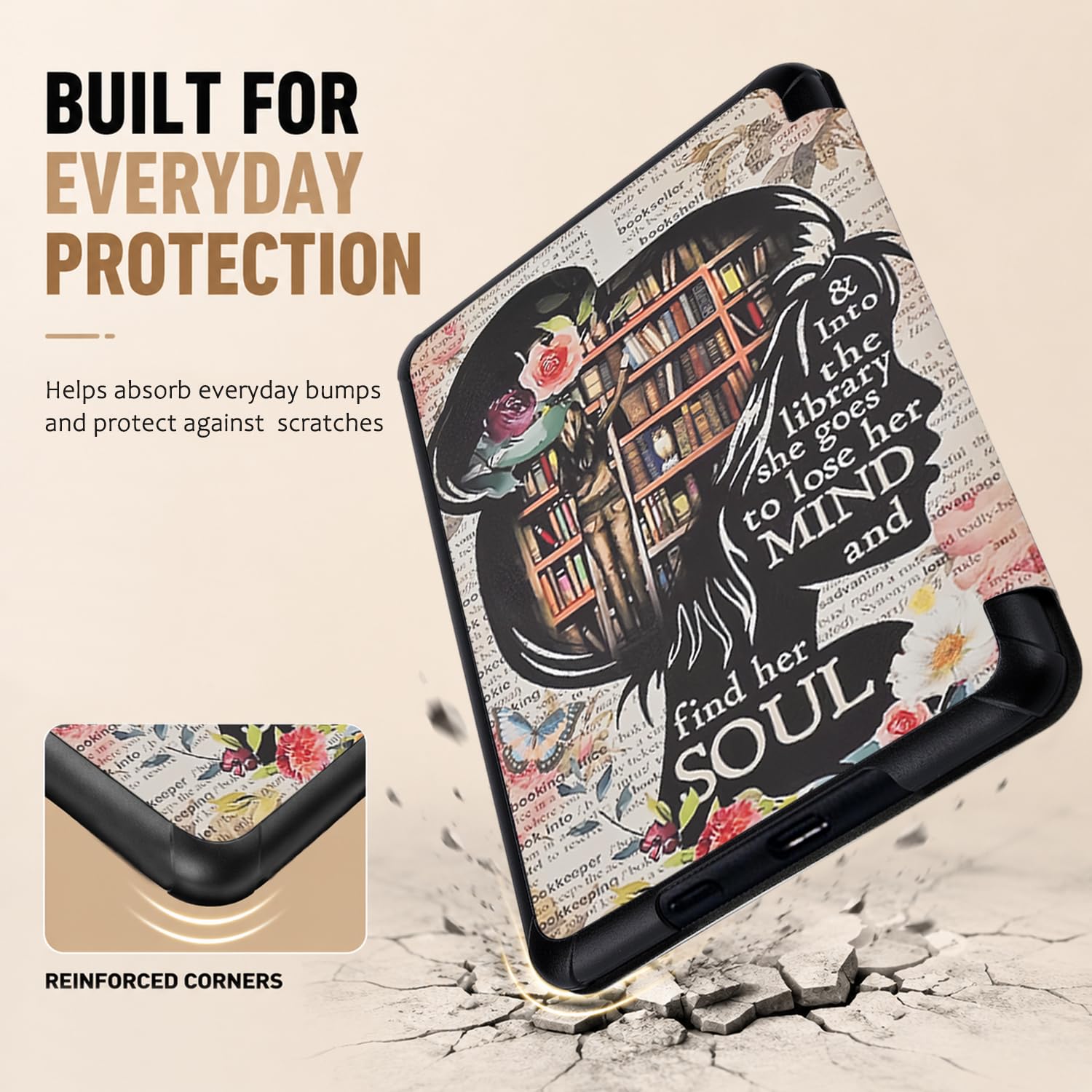 SCSVPN Schutzhülle für Kindle 15,2 cm (6 Zoll) Kindle 2024/2022 (11. Generation) – Schlanke Premium-Schutzhülle aus PU-Leder mit Handschlaufe, automatische Wake/Sleep-Funktion für Kindle RS23CV/C2V2L3