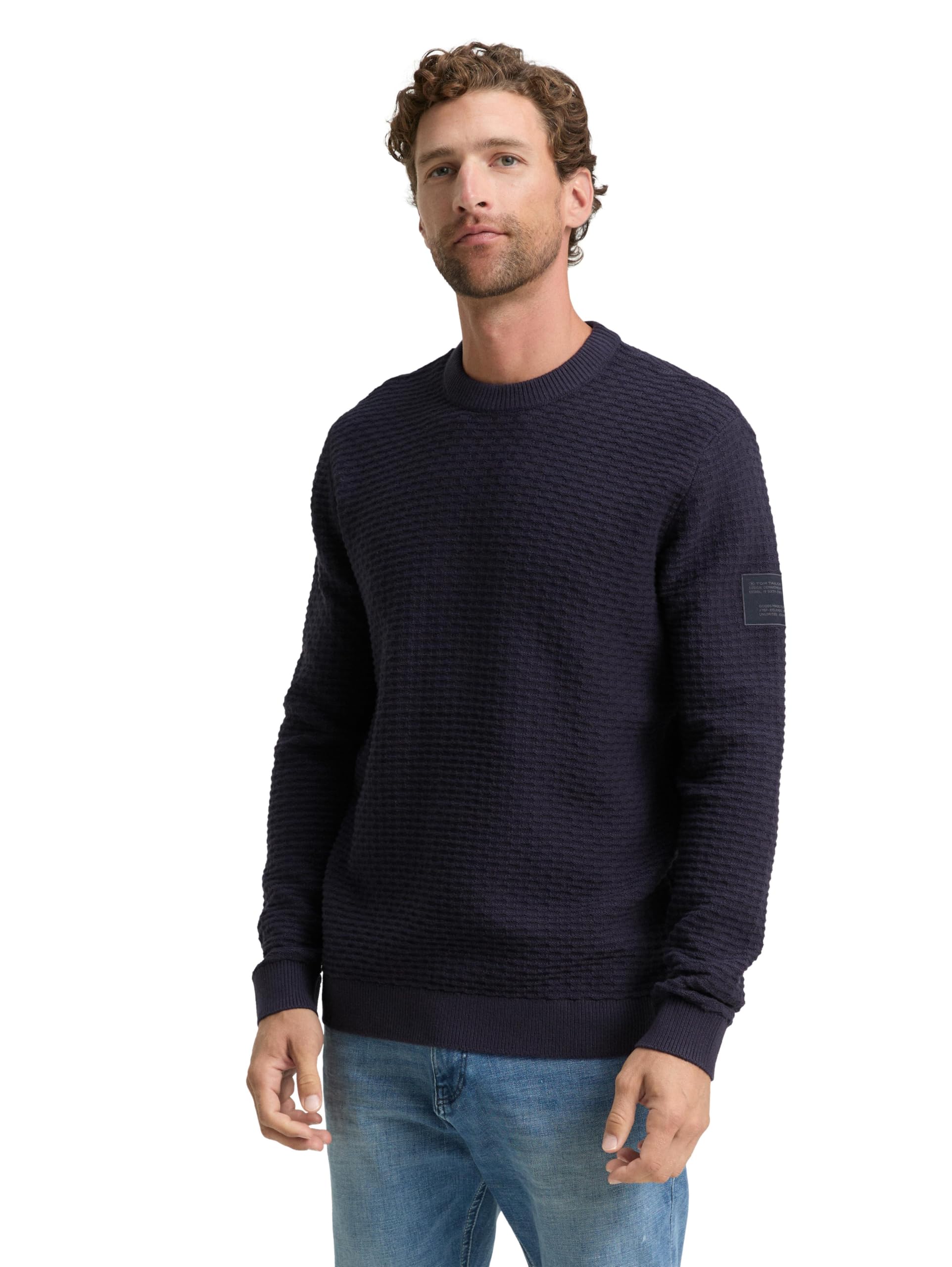 TOM TAILOR Herren 1048727 Strickpullover mit Rundhalsausschnitt