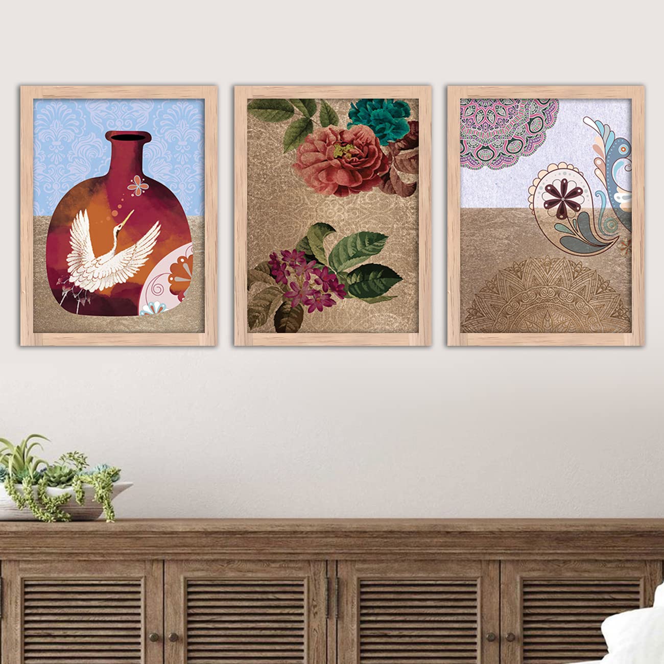 kotart Paintings Set of 3 Framed Paintings for Wall Decoration - Framed Wall Posters/Paintings for Bedroom with Frame - Room Decor/Wall Decor for Home Decoration (11 x 14 inch) (B0BG719V7V) Amazon Price History, Amazon Price Tracker