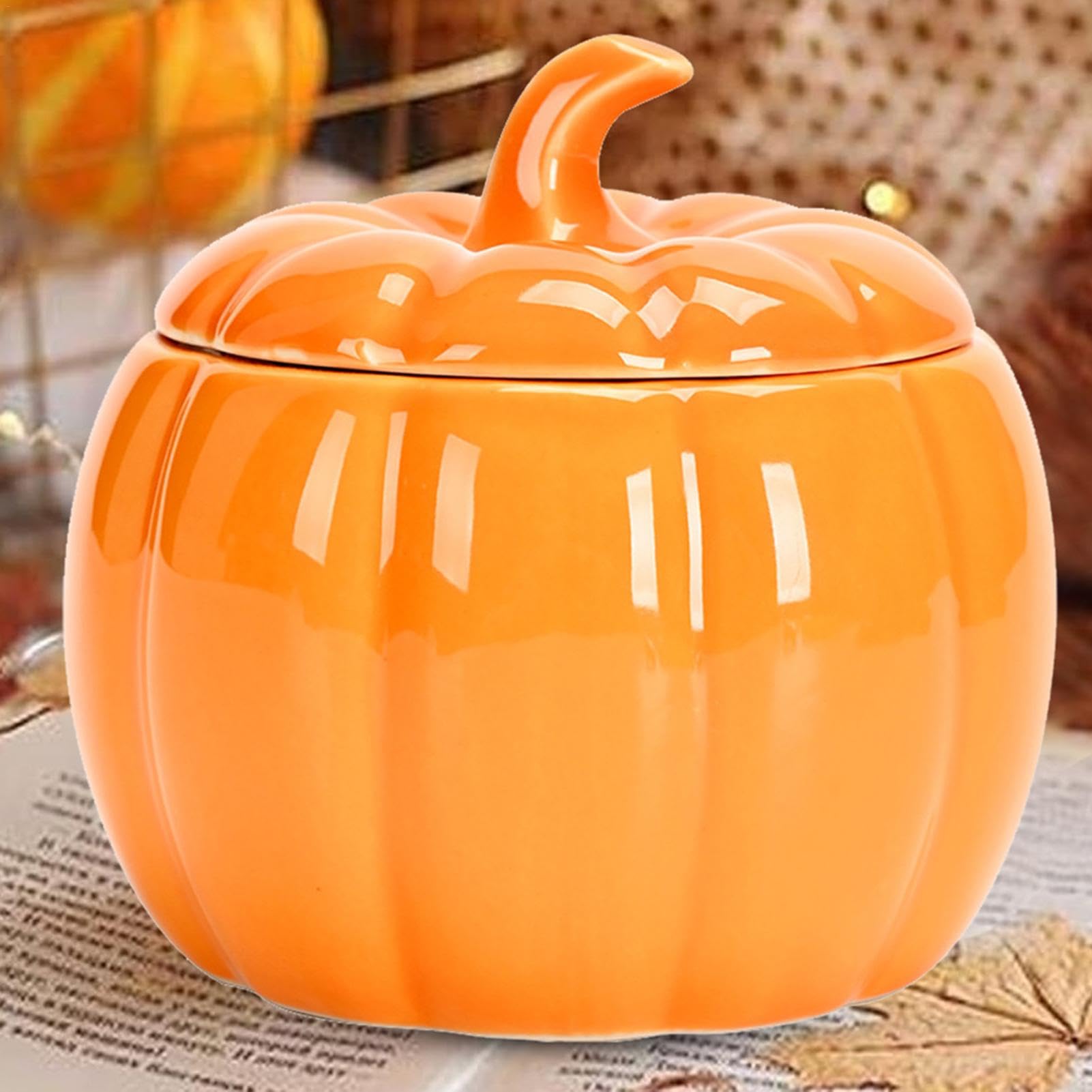 Barattolo Per Tè In Ceramica A Forma Di Zucca, Con Coperchio Sigillante - Per Conservare Tè, Spezie, Caramelle, Decorazione Halloween