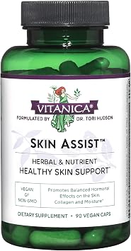 Vitanica Skin Assist, Skin Support, Vegan, 90 Capsules