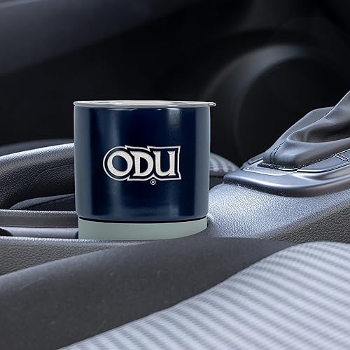 Miniatura 483 de Rico Industries NCAA Miami of Ohio Redhawks - Vaso de cerámica de 16 onzas con agarre de silicona, grabado láser profundo, diseño de color negro